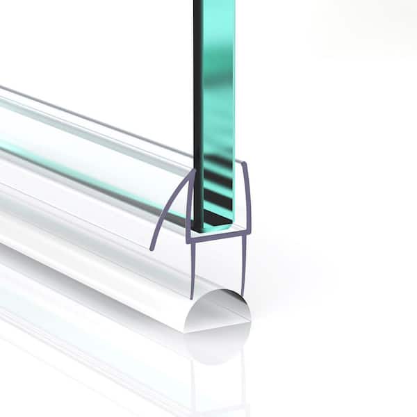 Shower Door Bottom Seal 36 in. Suitable for 3/8 in. Glass 2 Piece Acrylic Shower Threshold + Shower Door Seal Strip