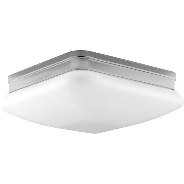Progress Lighting Appeal Collection 2-Light Polished Chrome Flush Mount with Etched Opal Glass