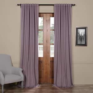 Purple Rain Polyester Room Darkening Curtain - 50 in. W x 108 in. L Rod Pocket with Back Tab Single Curtain Panel