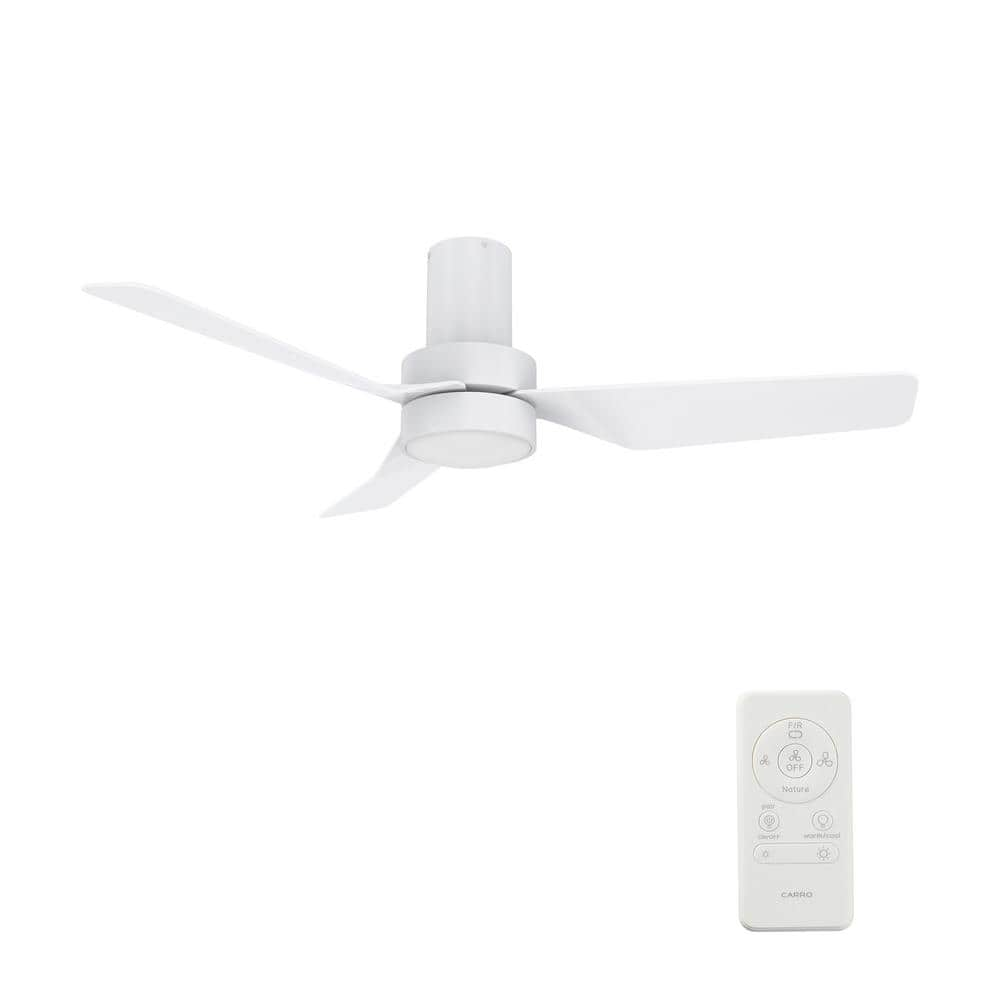 CARRO Marion 44 in. Color Changing Integrated LED Indoor White 10-Speed DC  Ceiling Fan with Light Kit and Remote Control HYDC443N2-L11-W1-1-FM - The  