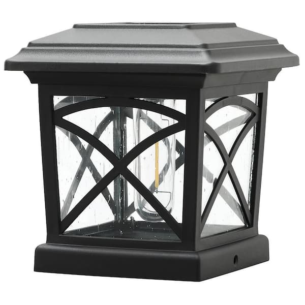 Veranda Solar Black LED 4 x 4 and 6 x 6 Deck Post Cap Light