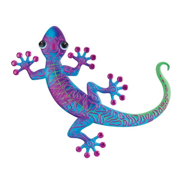 Swirl Gecko Wall Decor 20 in. Purple