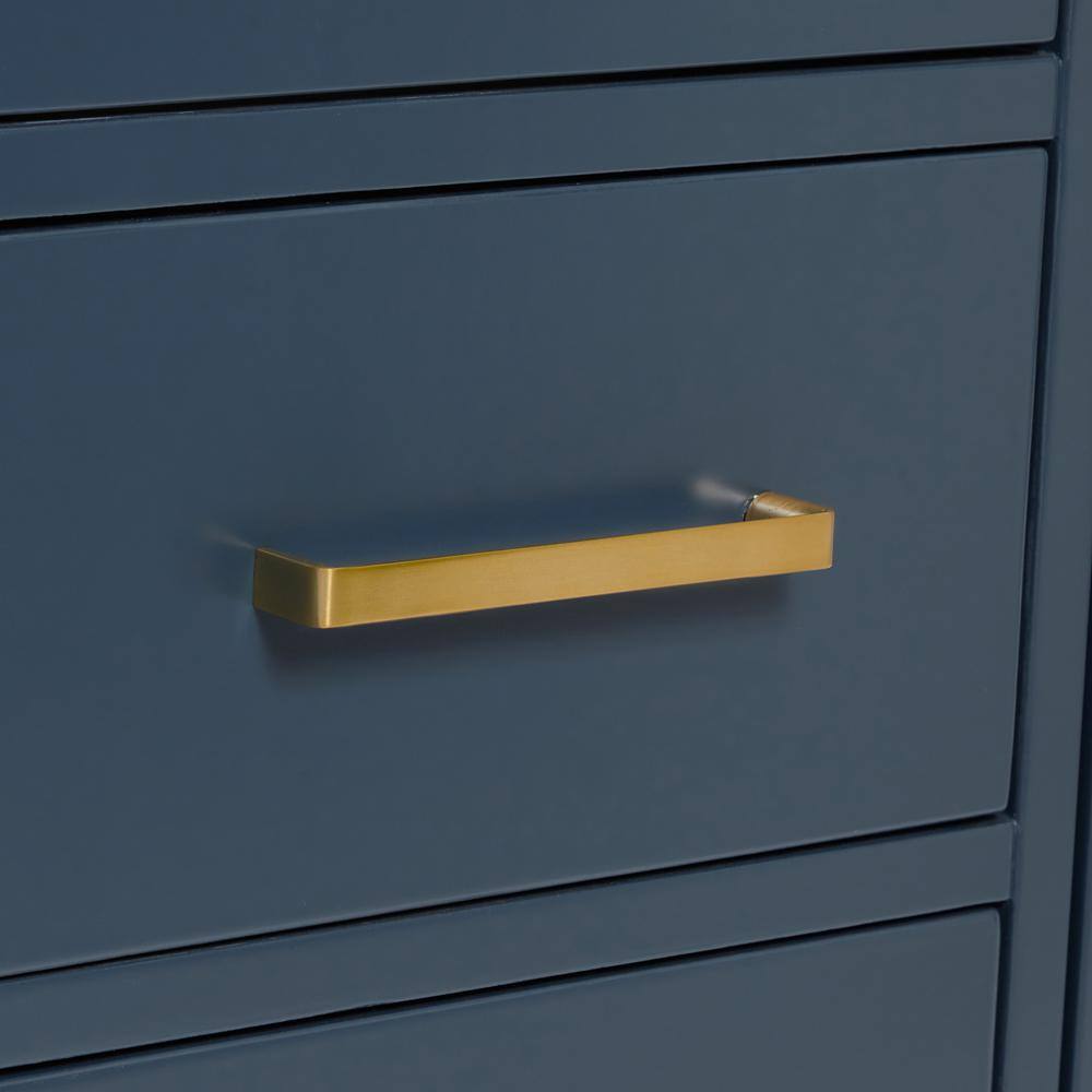 Midnight Blue 36" Solid Wood Freestanding Vanity Cabinet