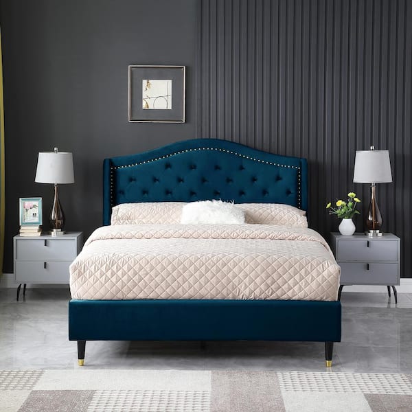 Blue Queen Bed Frame, Light Blue Bed Frame Queen