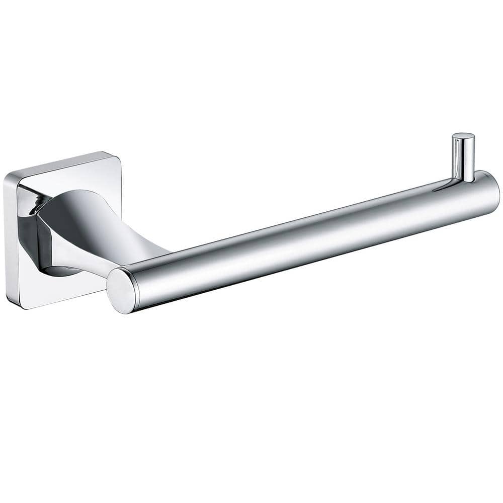 Bathroom Hardware Wall Mounted Single Arm Toilet Paper Holder Non-Slip Tissue Roll Holder in Polished Chrome price history on PriceWatchPro