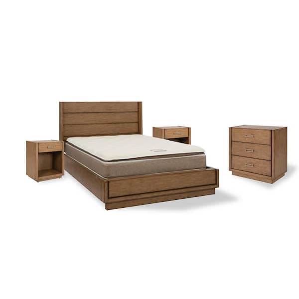 HOMESTYLES Big Sur 4-Piece Brown Full/Queen Bedroom Set