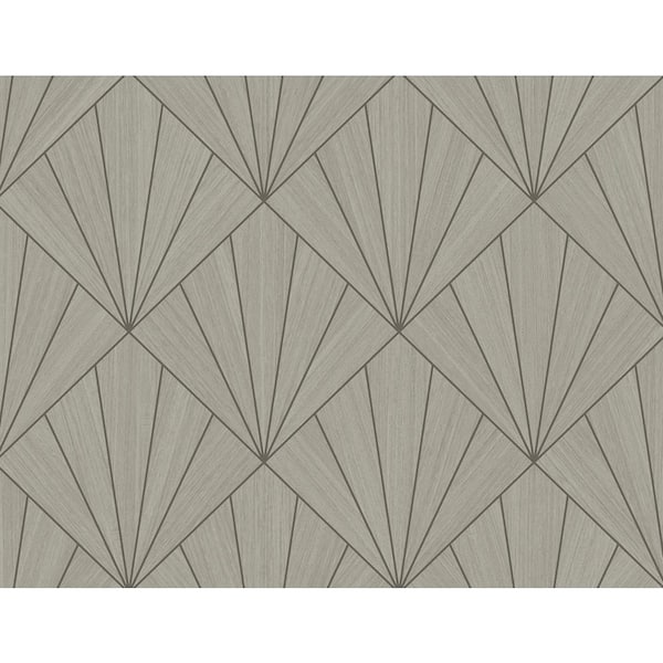 Seabrook Designs 60.75 sq. ft. Neutral and Taupe Mikkeli Embossed Vinyl Unpasted Wallpaper Roll