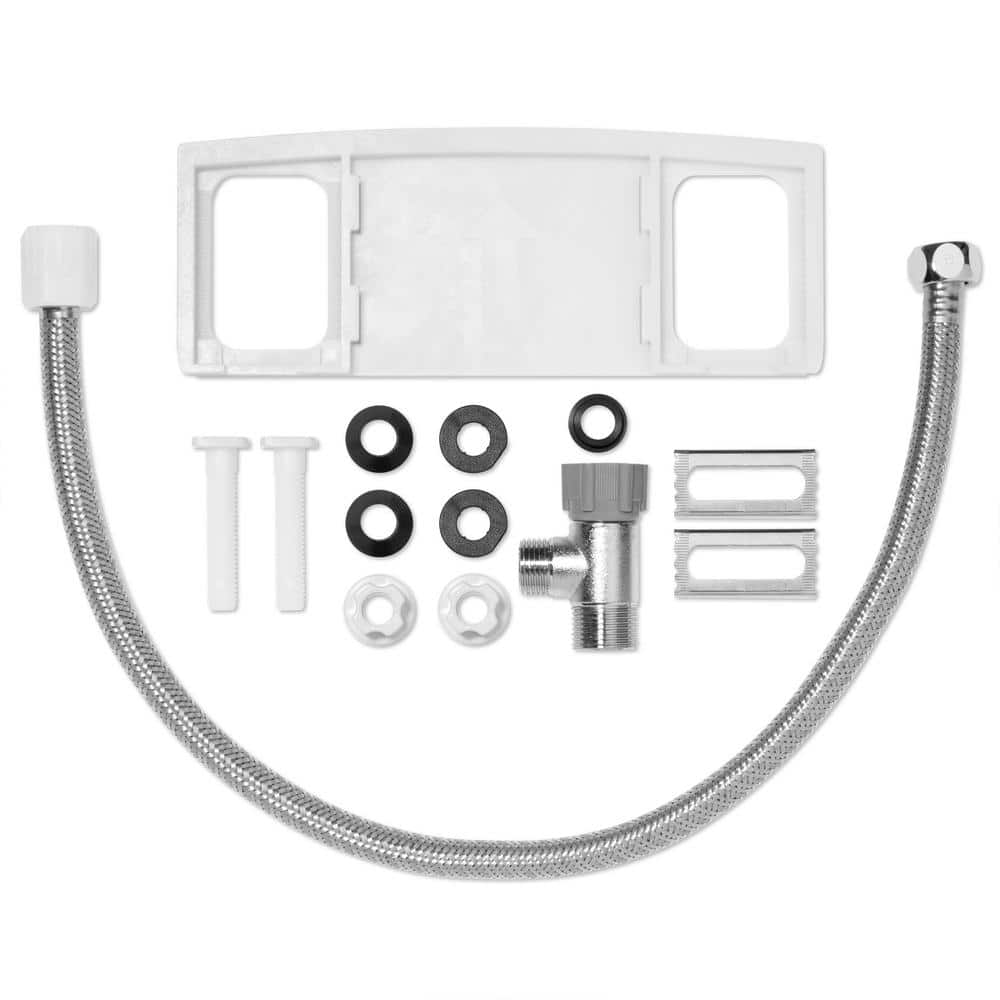 White Elongated Sidearm Bidet Seat with Warm Air Dryer