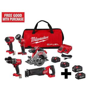 M18 FUEL 18-Volt Lithium-Ion Brushless Cordless Combo Kit (5-Tool) with (2) High Output 6.0 Ah Batteries