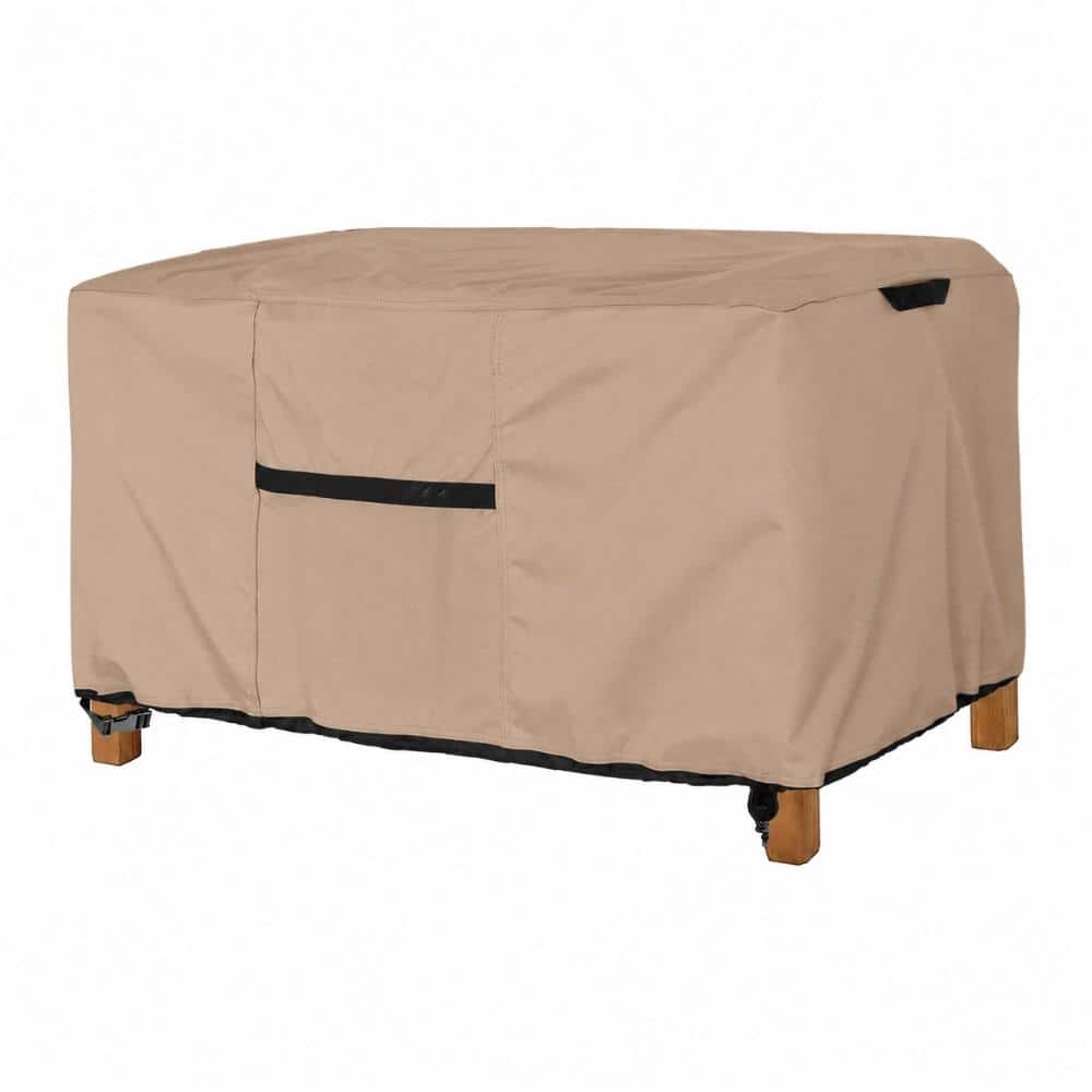 48 x 26 x 18 Inch Brown Rectangular Waterproof Outdoor Patio Coffee Table Cover 26 x 48 x 18