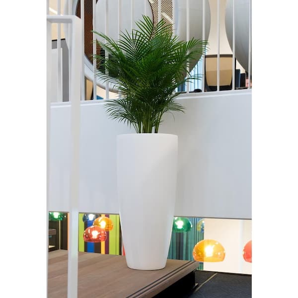 Faceted Modern Fiberstone Indoor/Outdoor Planters