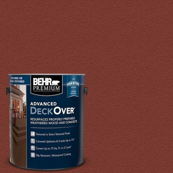 BEHR Premium Advanced DeckOver 1 gal. #SC-330 Redwood Textured Solid Color Exterior Wood and Concrete Coating