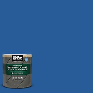 1 qt. #P510-7 Beacon Blue Solid Color Waterproofing Exterior Wood Stain and Sealer