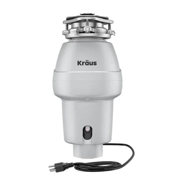 WasteGuard 1/2 HP Continuous Feed Garbage Disposal with Ultra-Quiet Motor for Kitchen Sink