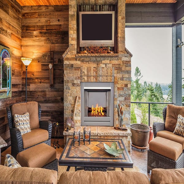 Duluth Forge Vent-Free Stainless Outdoor Gas Fireplace Insert With