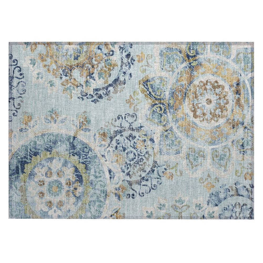 Chantille Machine Washable Indoor/Outdoor Abstract ACN2996 Sky 2 ft. x 3 ft. Accent Rug price history on PriceWatchPro