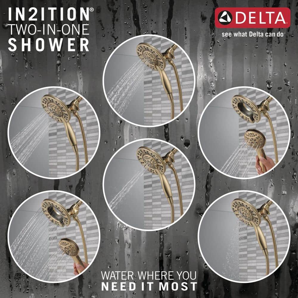 Champagne Bronze Dual Handheld Shower System with Valve