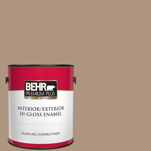 BEHR PREMIUM PLUS 1 gal. Home Decorators Collection #HDC-SP14-5 Mocha Tan Hi-Gloss Enamel Interior/Exterior Paint