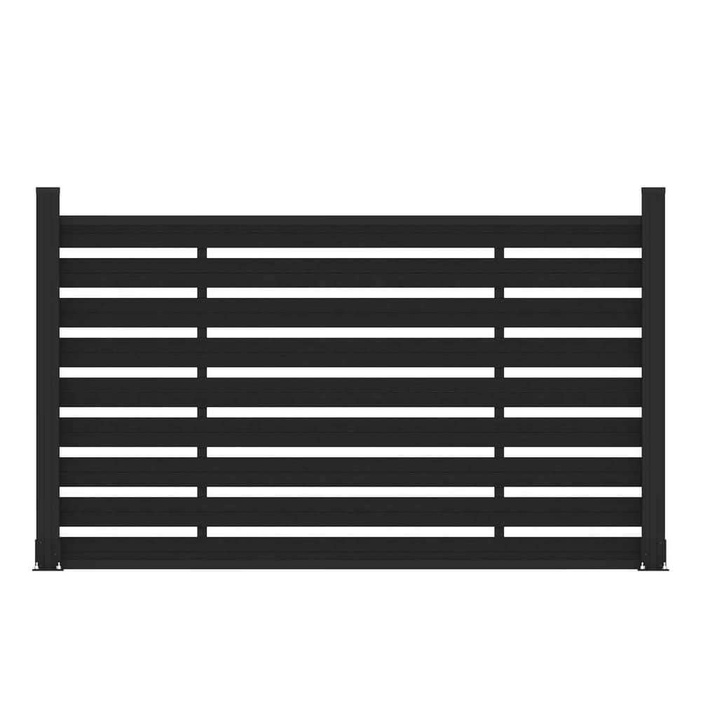 Low Maintenance 3.8 ft. H x 6 ft. W Waterproof Black Composite Fence Panel Kit with Two Posts price history on PriceWatchPro