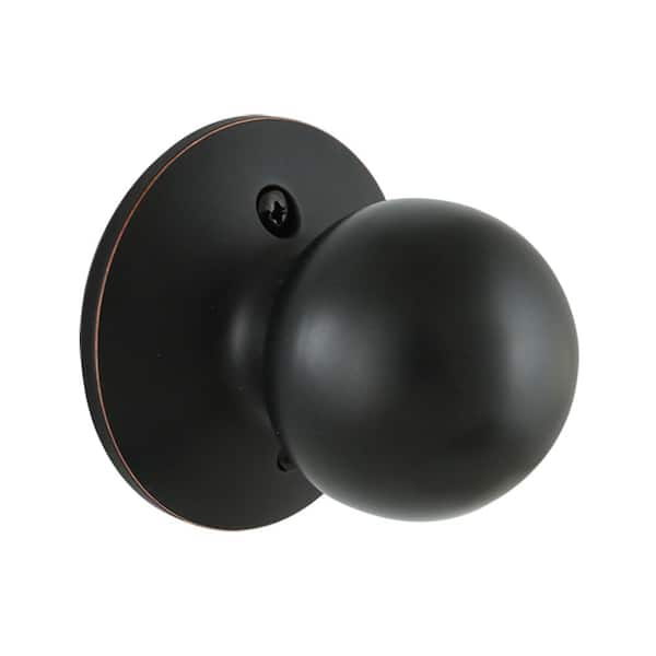 Defiant Round Aged Bronze Dummy Door Knob