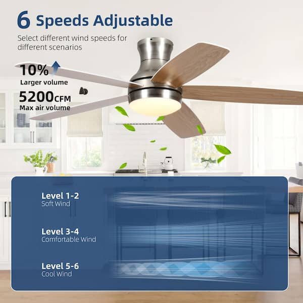 その他 NEIGHBORHOOD - neighborhood CM . V600 / A-FAN Ceiling Fan With 2 LED Bulbs 52 In. 5 Blades - Satin Nickel