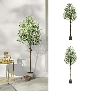 4. 9FT Artificial Olive Tree, Potted Olive Tree in Pot For Living Room Office Decor