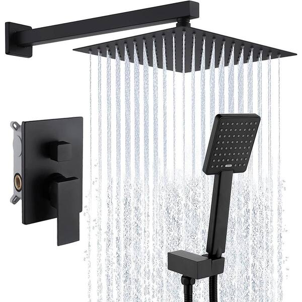 16 GAUGE SINKS Roxy 13.59 in. W 3 Jet Shower Tower in Black 16GS
