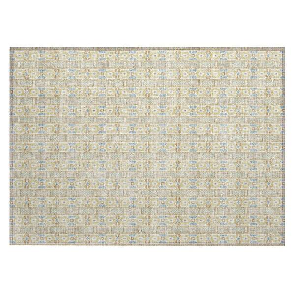 Chantille Machine Washable Indoor/Outdoor Abstract ACN2860 Wheat 3 ft. x 4 ft. Area Rug