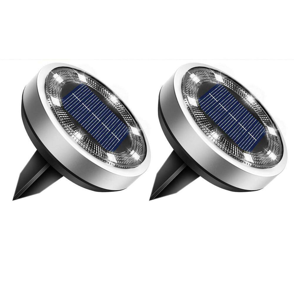 Solar Ground Lights Garden Stakes, Cool White 2-Pack L0F23FBCWV