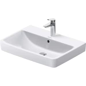 No.1 6.88 in. Wall-Mounted Rectangular Bathroom Sink in White