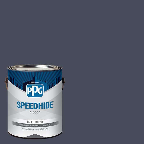 SPEEDHIDE 1 gal. PPG1043-7 Black Flame Semi-Gloss Interior Paint