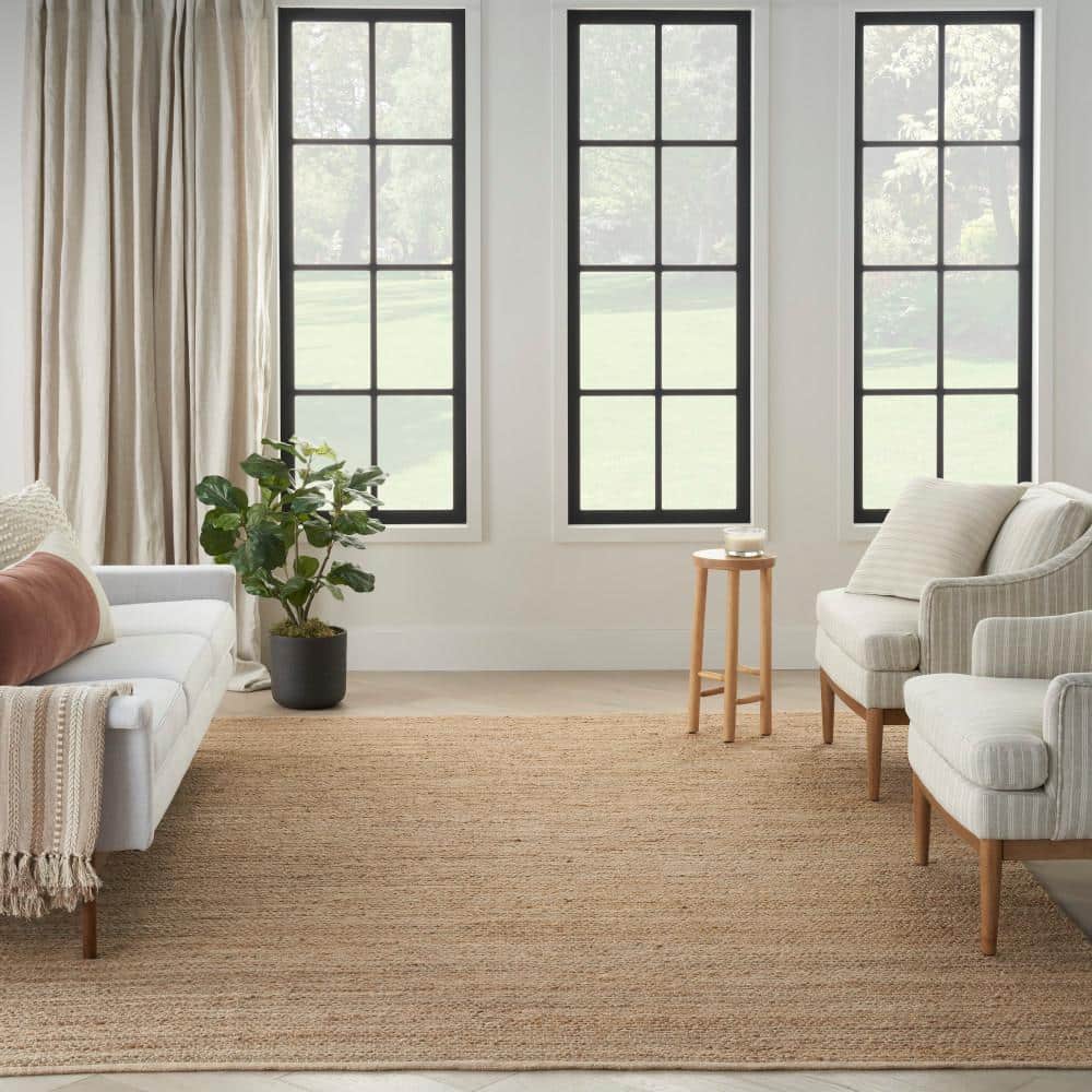 Natural Jute Flatwoven 8' x 10' Reversible Area Rug