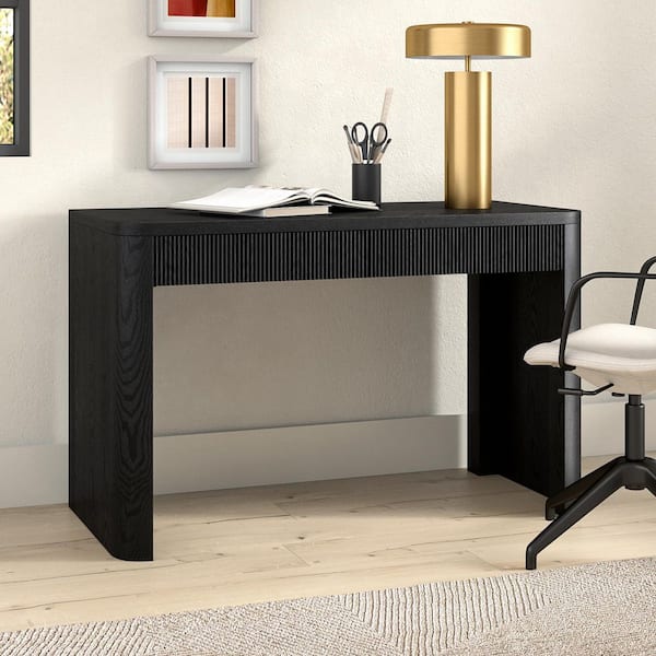 Palmera 47.5 in. Black Grain Writing Desk