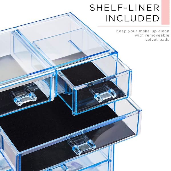 Sorbus Freestanding 6-Drawer 6.25 in. x 14.25 in. 1-Cube Acrylic