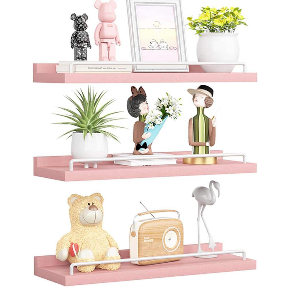 16 in. W x 6 in. D Solid Wood Floating Decorative Wall Shelf