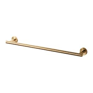 24 in. Wall Mounted Single Towel Bar Bath Hardware Accessory in Brushed Gold