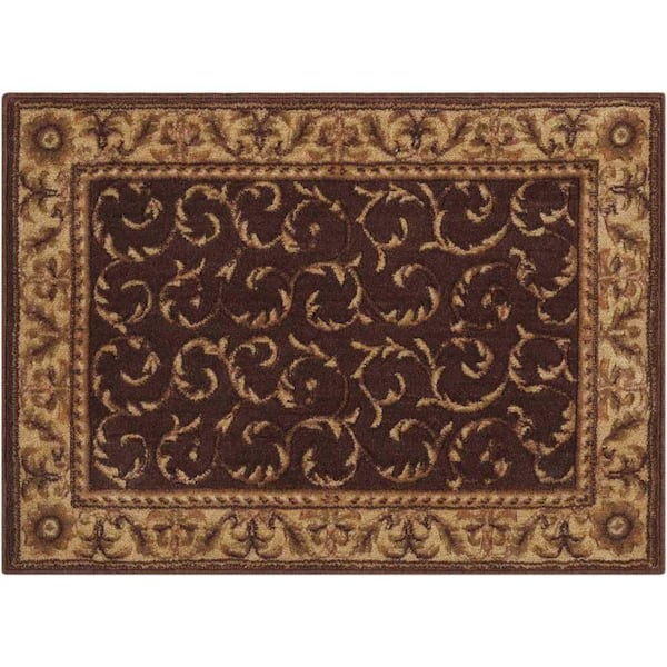 Somerset Brown doormat 2 ft. x 3 ft. Bordered Traditional Area Rug