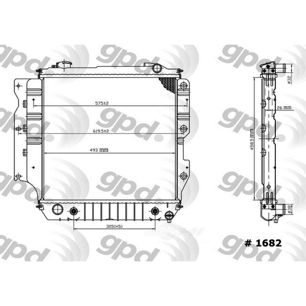 Have a question about GLOBAL PARTS DISTRIBUTORS, LLC Radiator 1987-1990  Jeep Wrangler ? - Pg 1 - The Home Depot