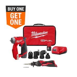 M12 FUEL 12V Lithium-Ion Brushless Cordless 4-in-1 Installation 3/8 in. Drill Driver Kit with M12 Soldering Iron