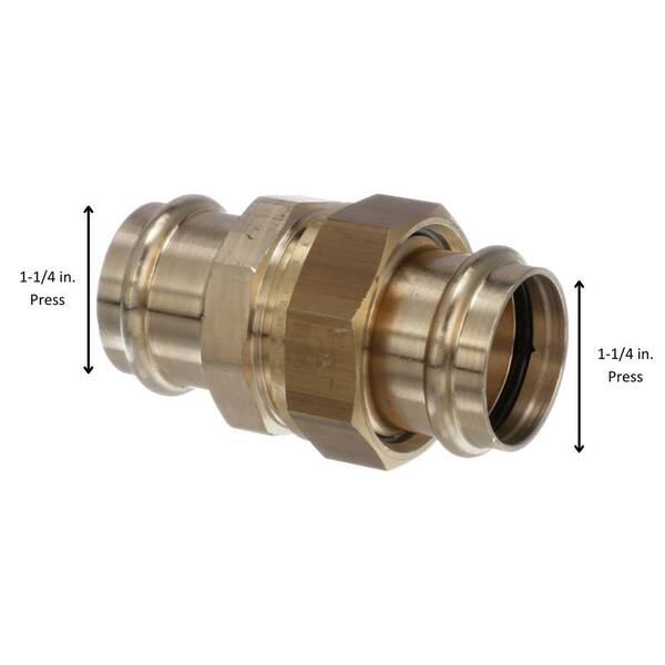 Viega ProPress 1-1/4 in. Press Zero-Lead Bronze Union 79140 - The