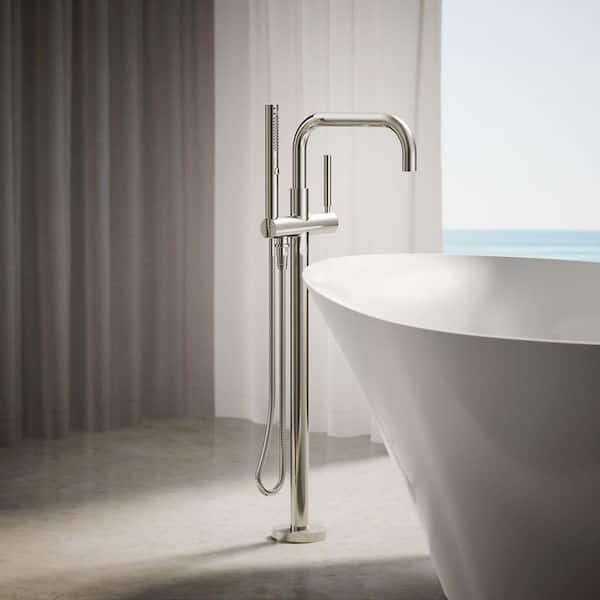KOHLER Purist Single-Handle Floor-Mount Freestanding Tub Faucet