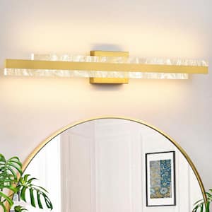 32 in. 1-light Gold LED Vanity Light Bar, Dimmable Bathroom Light