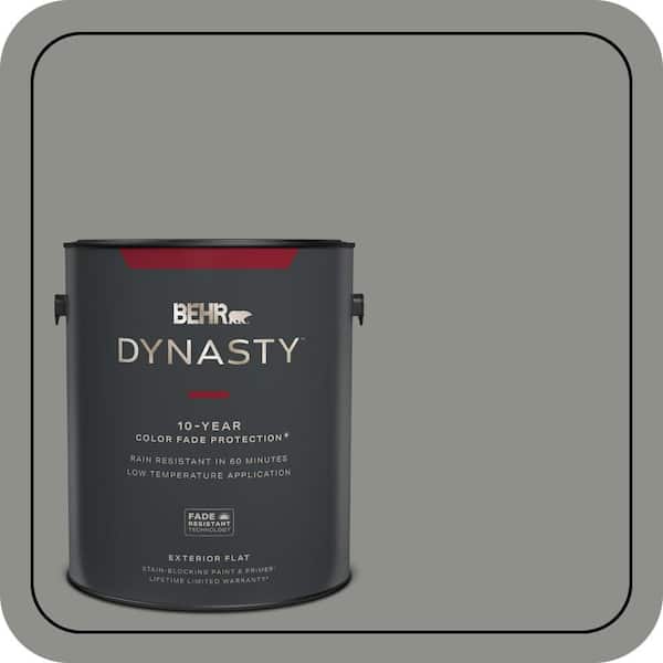 BEHR DYNASTY 1 gal. #PPU24-20 Letter Gray Flat Exterior Stain-Blocking Paint & Primer
