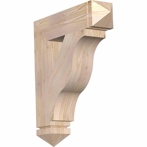 Ekena Millwork 5.5 in. x 30 in. x 26 in. Douglas Fir Funston Arts and Crafts Smooth Bracket