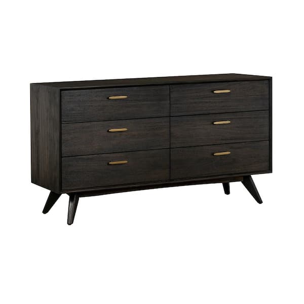 Armen Living Baly 6-Drawer Acacia Mid-Century Dresser LCLFDRBR - The Home  Depot