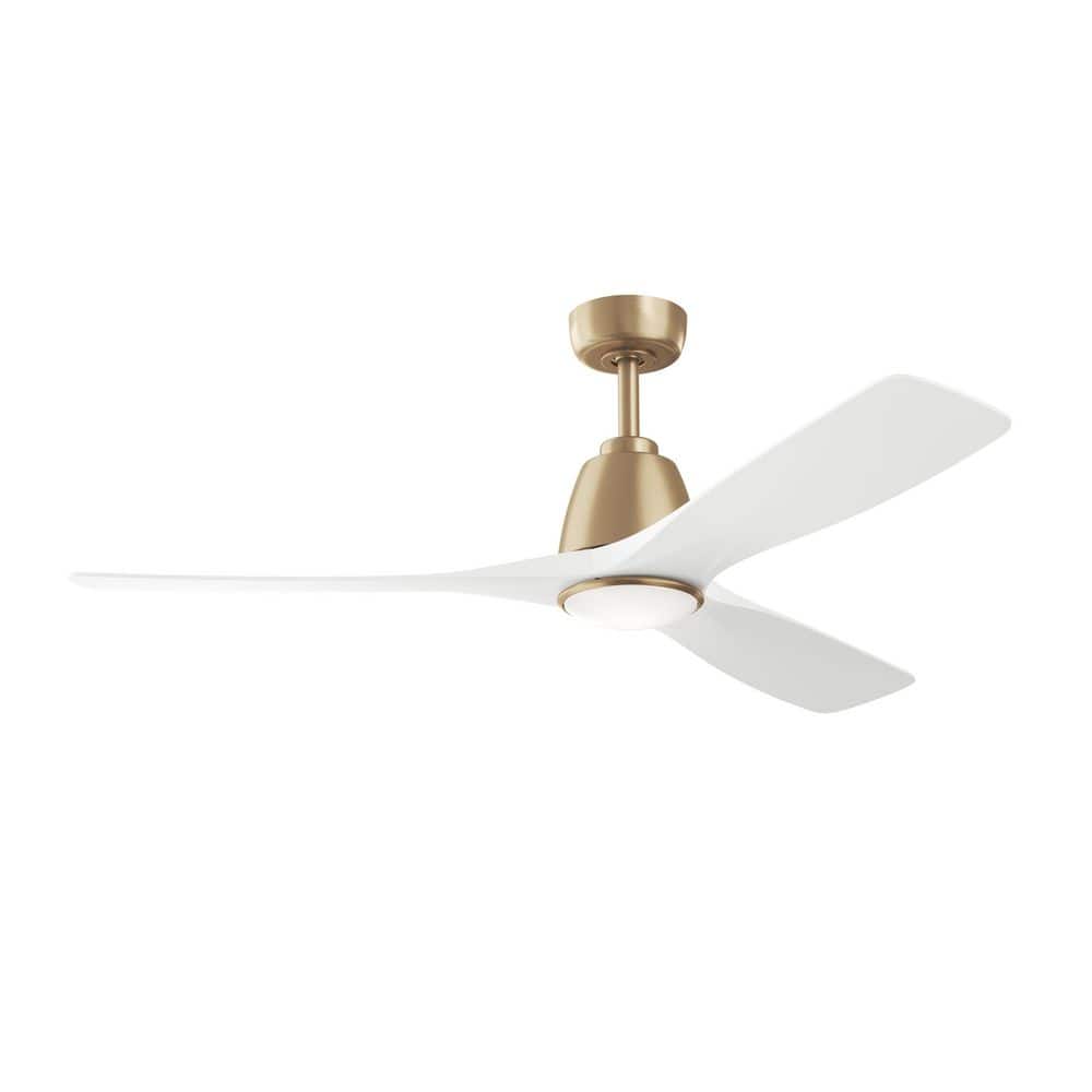 Volos II 3 Blade 54 Inch Ceiling Fan in Champagne Bronze with Matte White Blades price history on PriceWatchPro