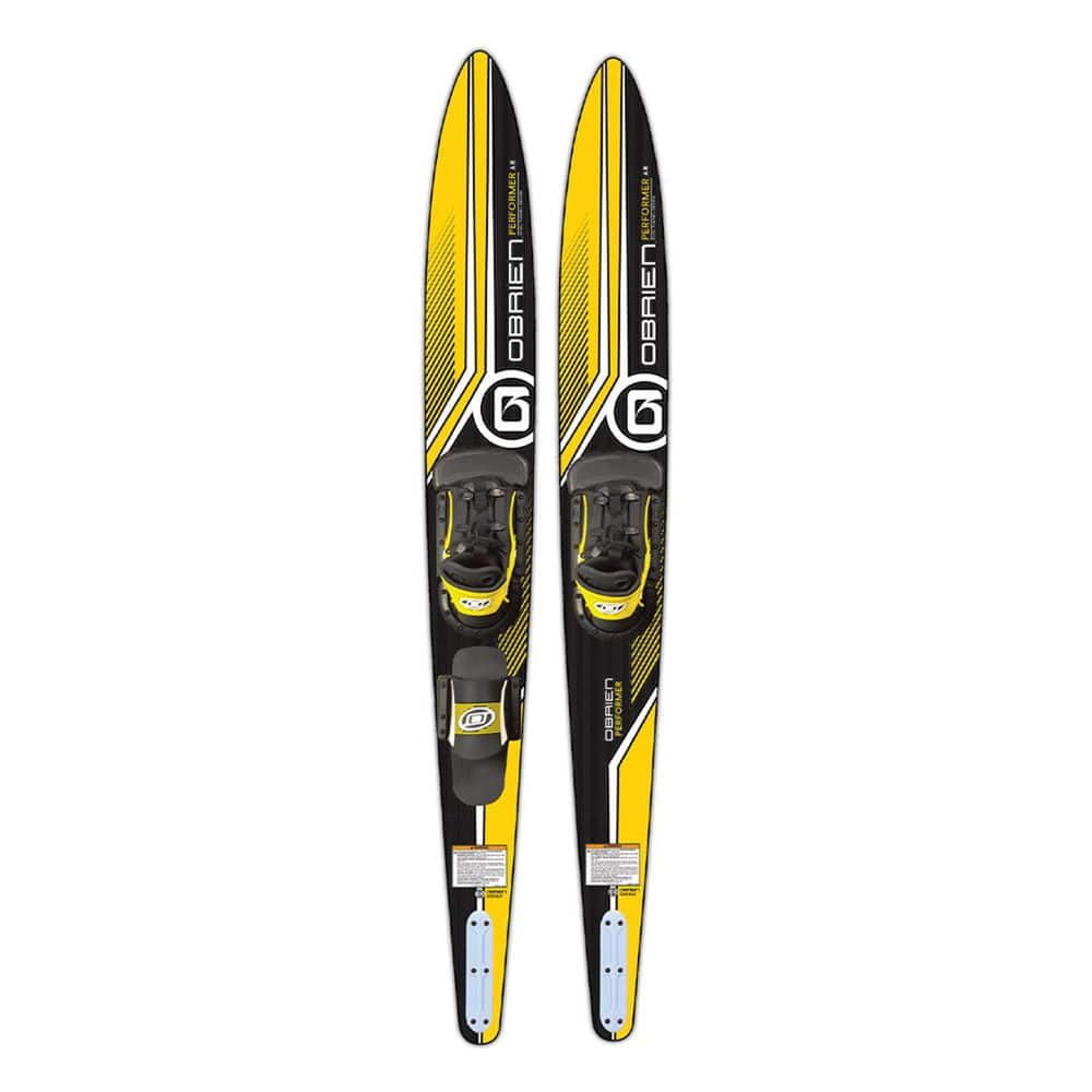 Adult 68 in. Performer Combo Water skis, Yellow and Black, Dimensions: (L x