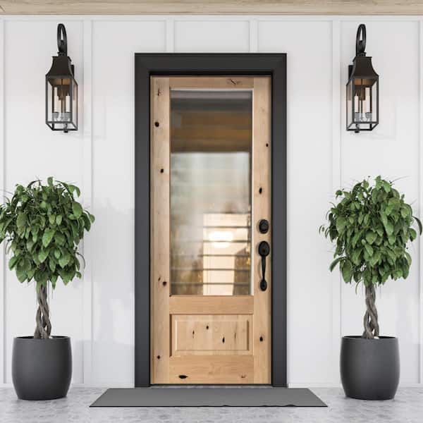 Krosswood Doors 36 in. x 96 in. Modern Farmhouse Knotty