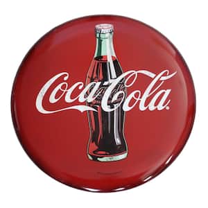 24 in. x 24 in. Coca-Cola Hollow Curved Tin Button Sign