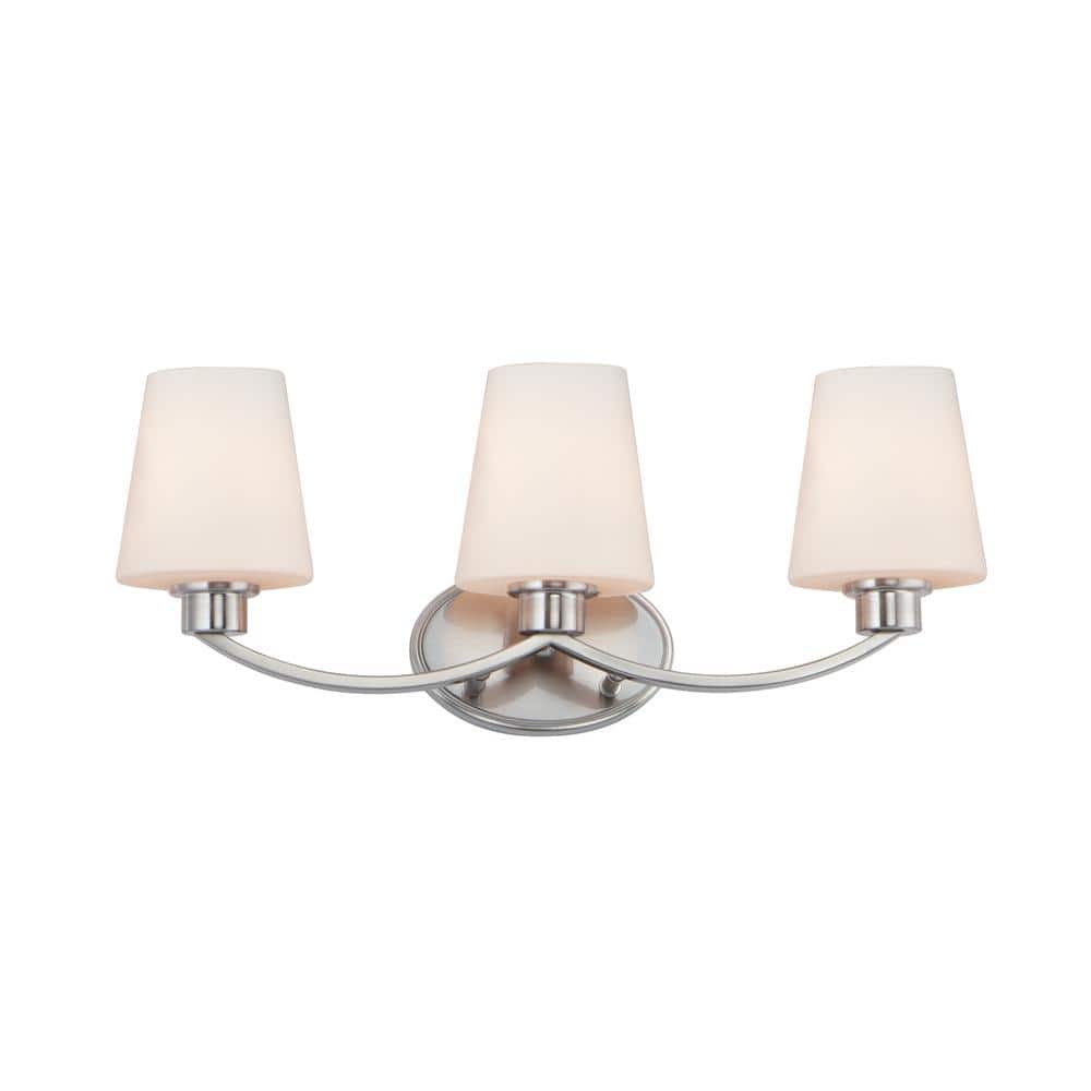 Shelter 37.5 in. 3-Light Satin Nickel Bath Vanity Light price history on PriceWatchPro